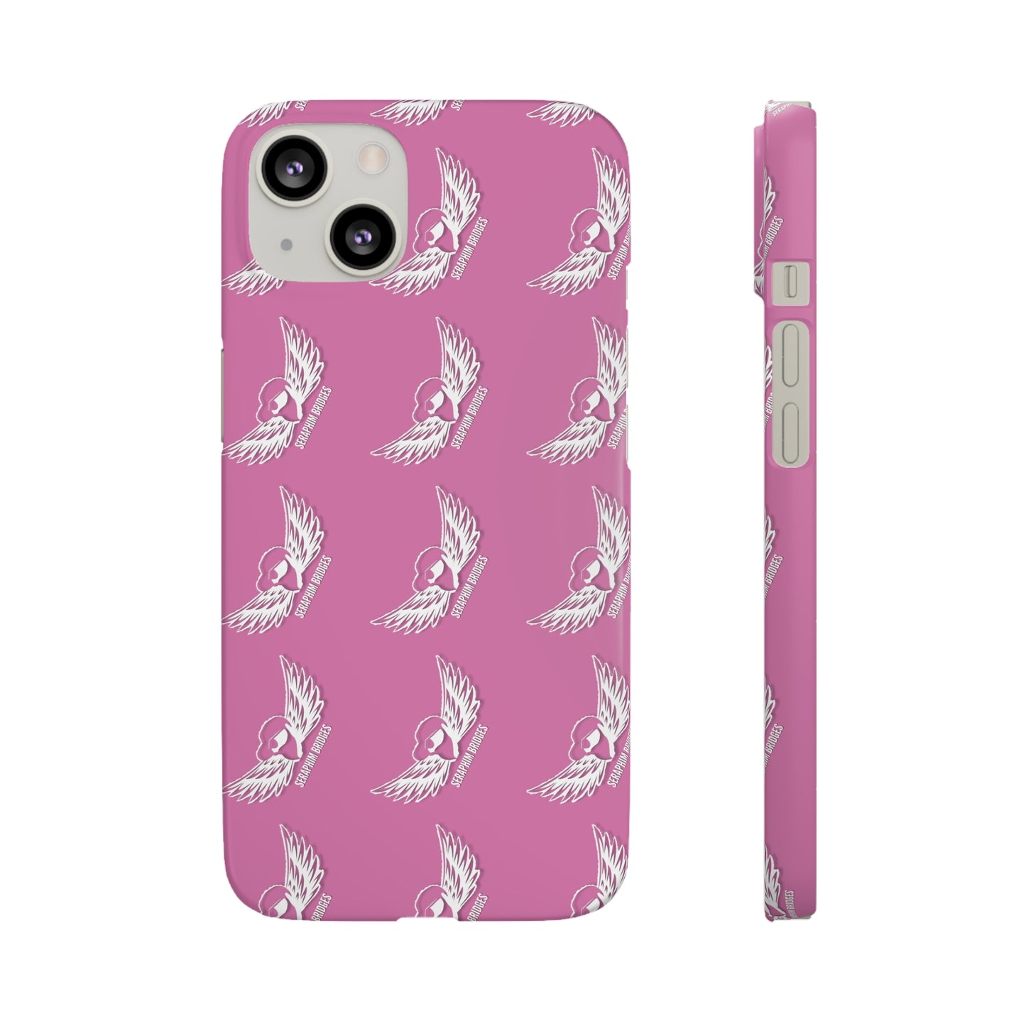 Seraphim Bridges White Snap Cases Pattern Pink