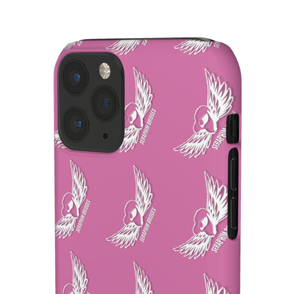 Seraphim Bridges White Snap Cases Pattern Pink