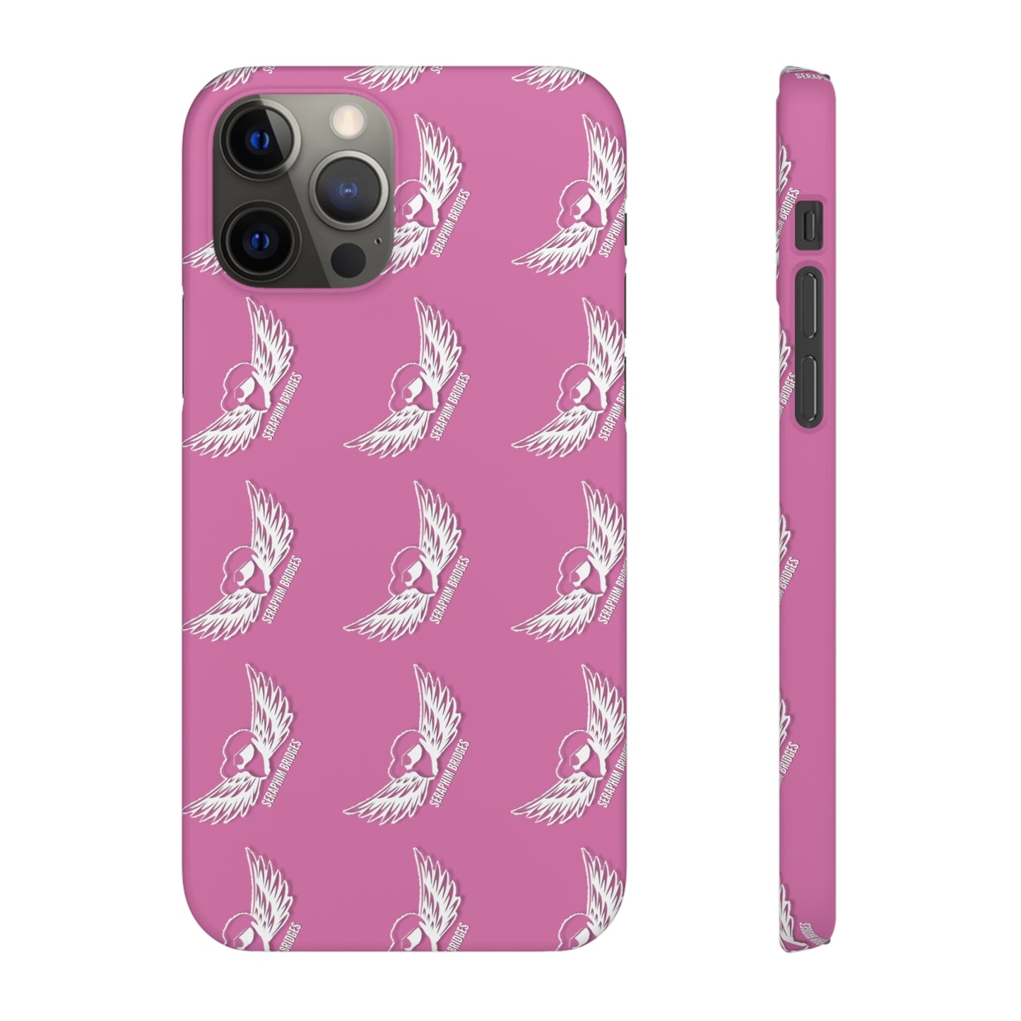 Seraphim Bridges White Snap Cases Pattern Pink