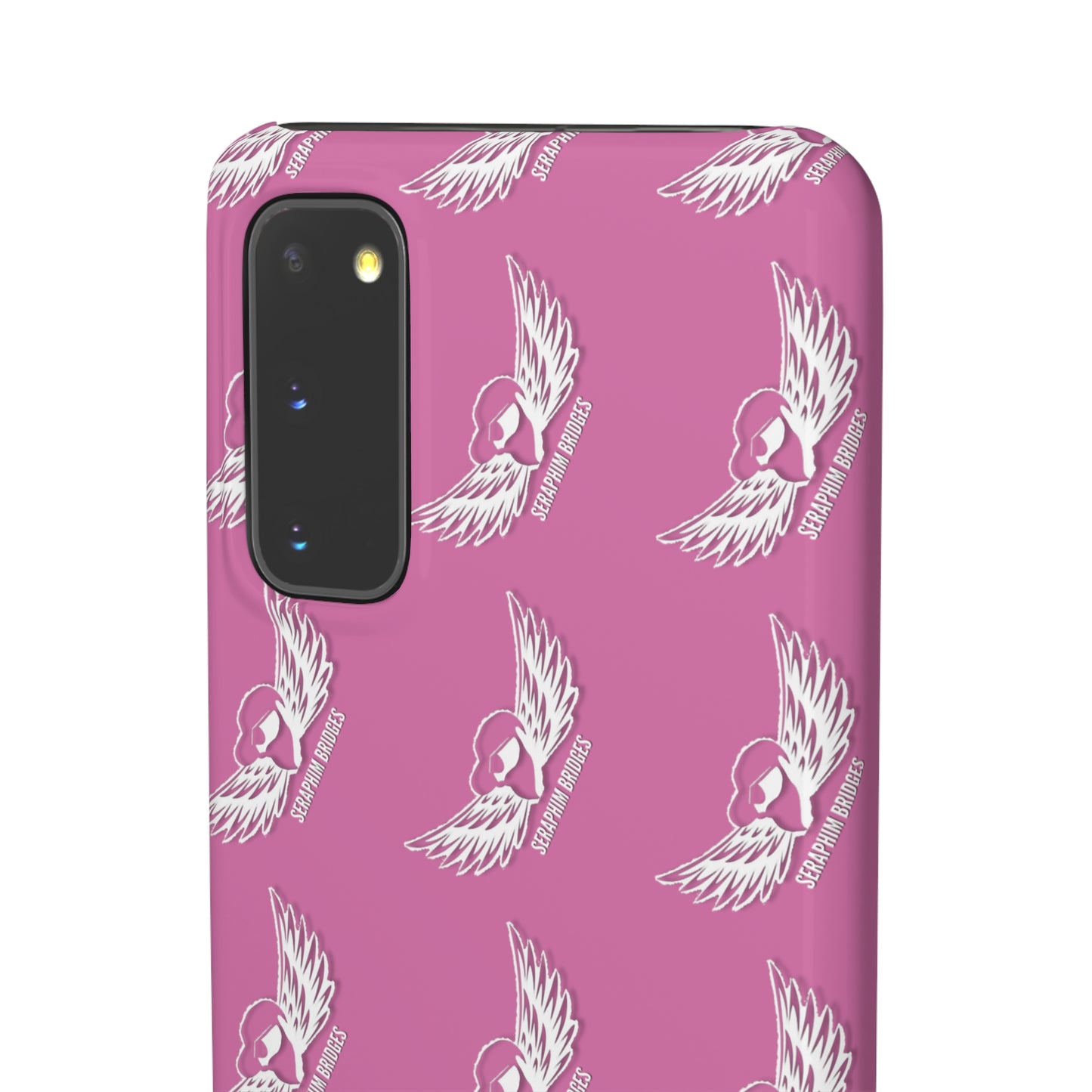 Seraphim Bridges White Snap Cases Pattern Pink