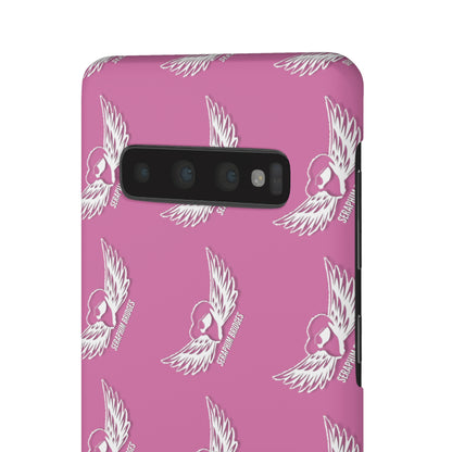 Seraphim Bridges White Snap Cases Pattern Pink