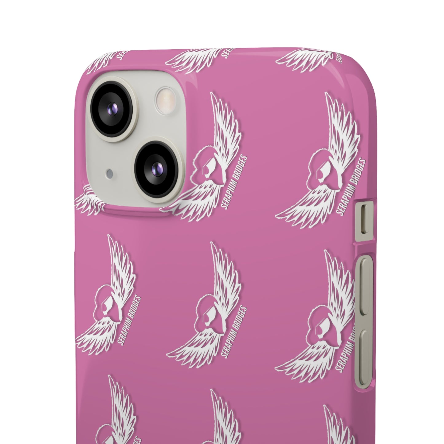 Seraphim Bridges White Snap Cases Pattern Pink