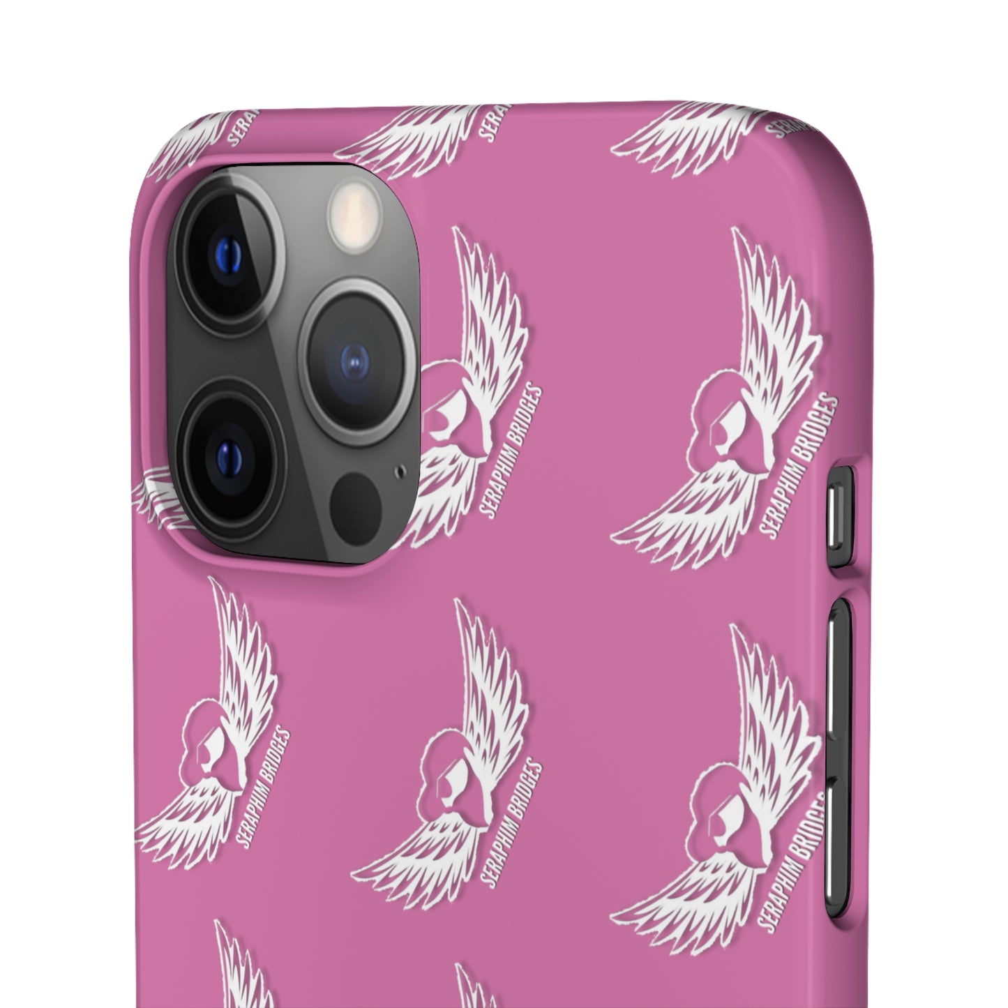 Seraphim Bridges White Snap Cases Pattern Pink