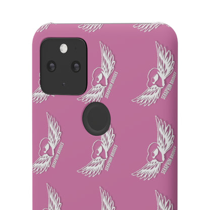 Seraphim Bridges White Snap Cases Pattern Pink