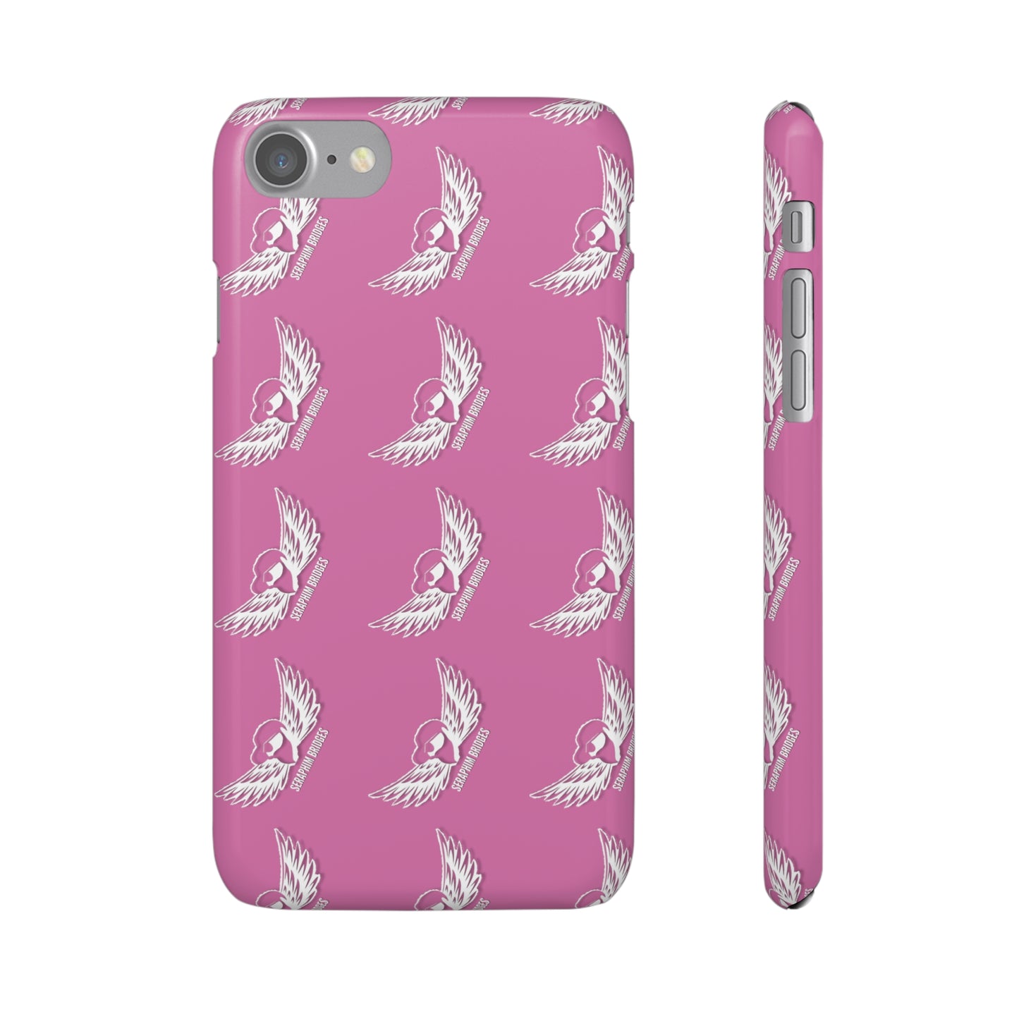 Seraphim Bridges White Snap Cases Pattern Pink