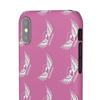 Seraphim Bridges White Snap Cases Pattern Pink