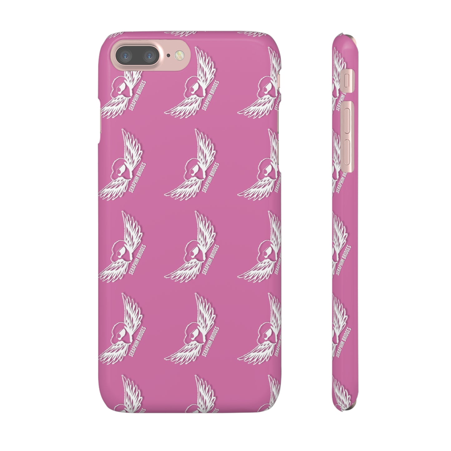 Seraphim Bridges White Snap Cases Pattern Pink