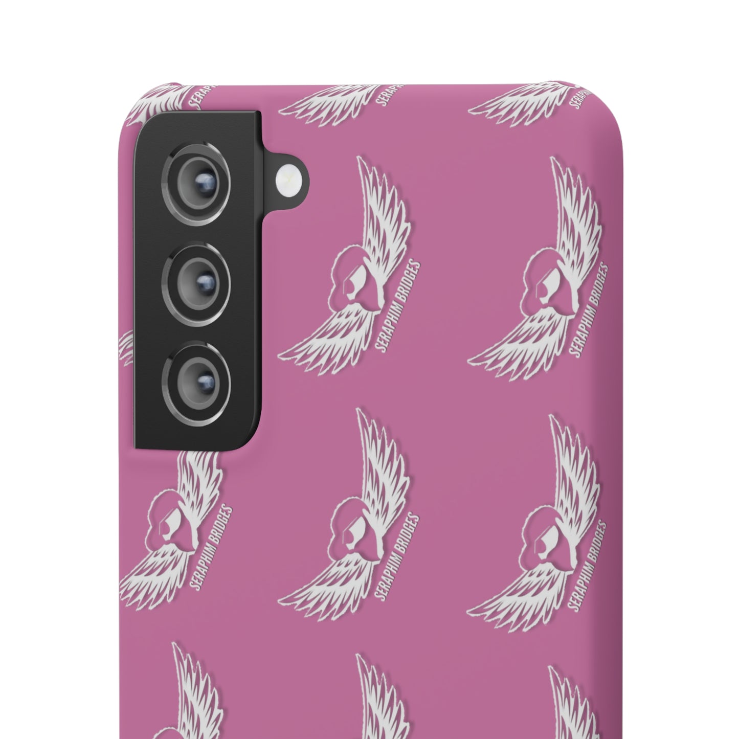 Seraphim Bridges White Snap Cases Pattern Pink