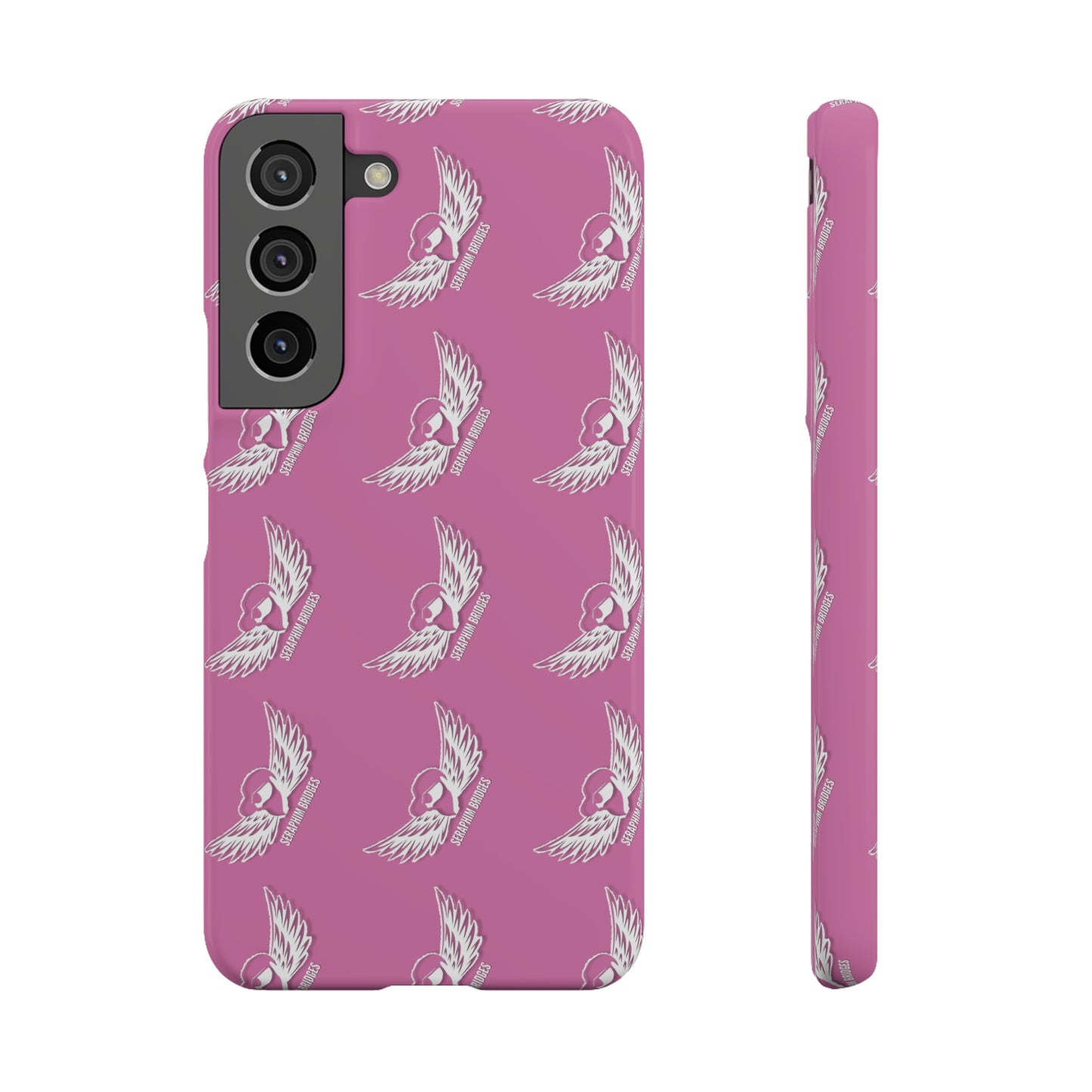 Seraphim Bridges White Snap Cases Pattern Pink