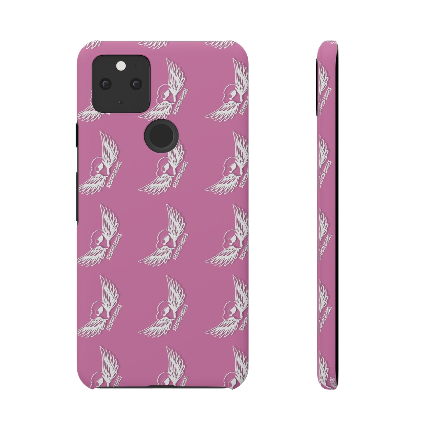 Seraphim Bridges White Snap Cases Pattern Pink