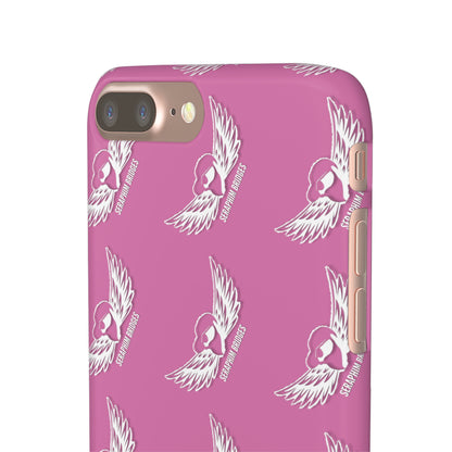 Seraphim Bridges White Snap Cases Pattern Pink