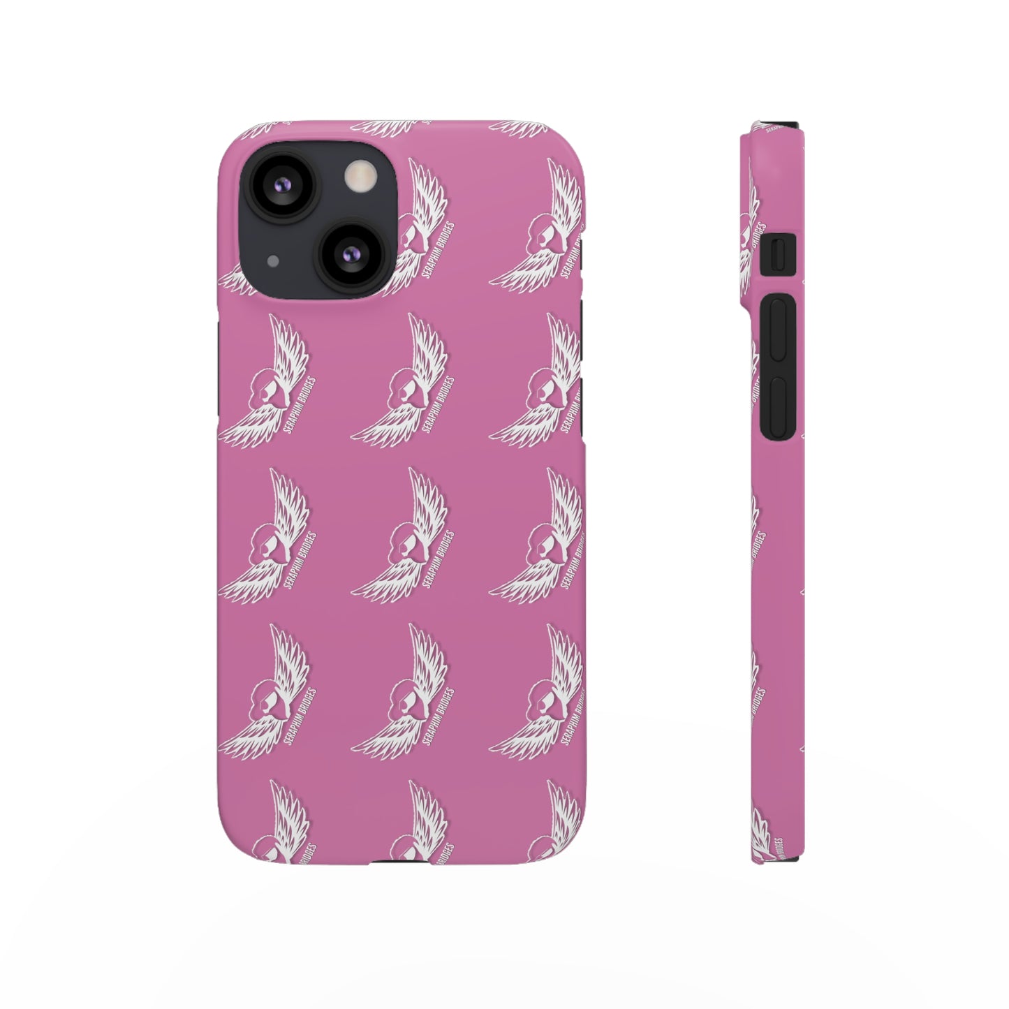 Seraphim Bridges White Snap Cases Pattern Pink