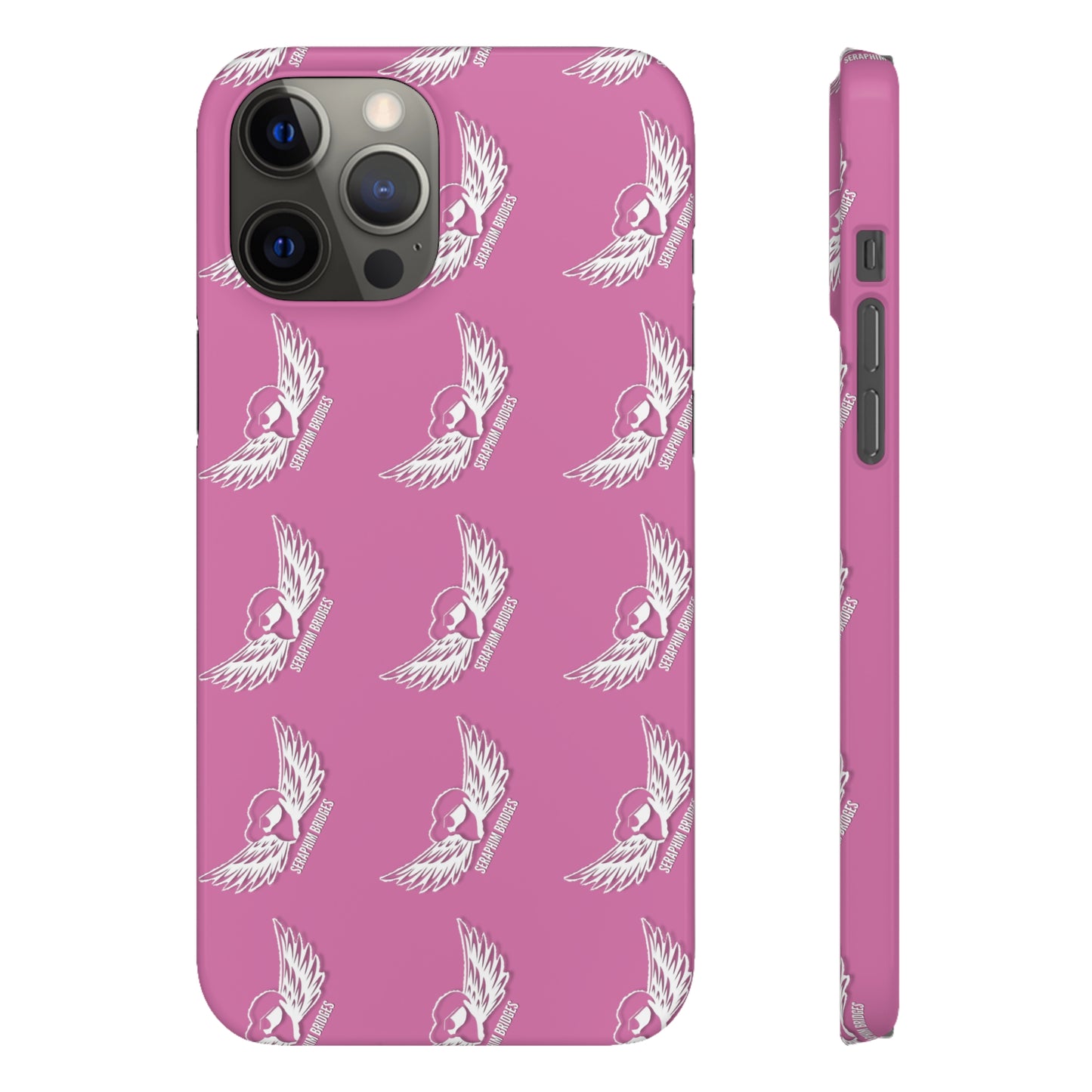 Seraphim Bridges White Snap Cases Pattern Pink