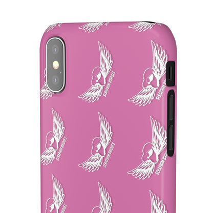 Seraphim Bridges White Snap Cases Pattern Pink