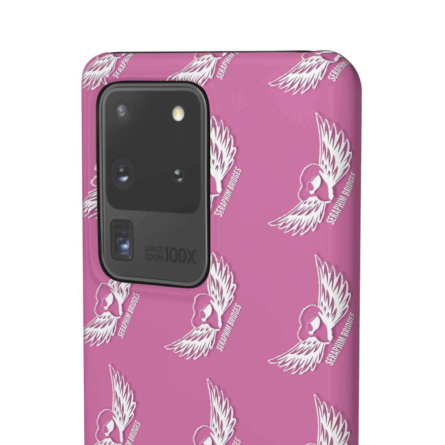 Seraphim Bridges White Snap Cases Pattern Pink