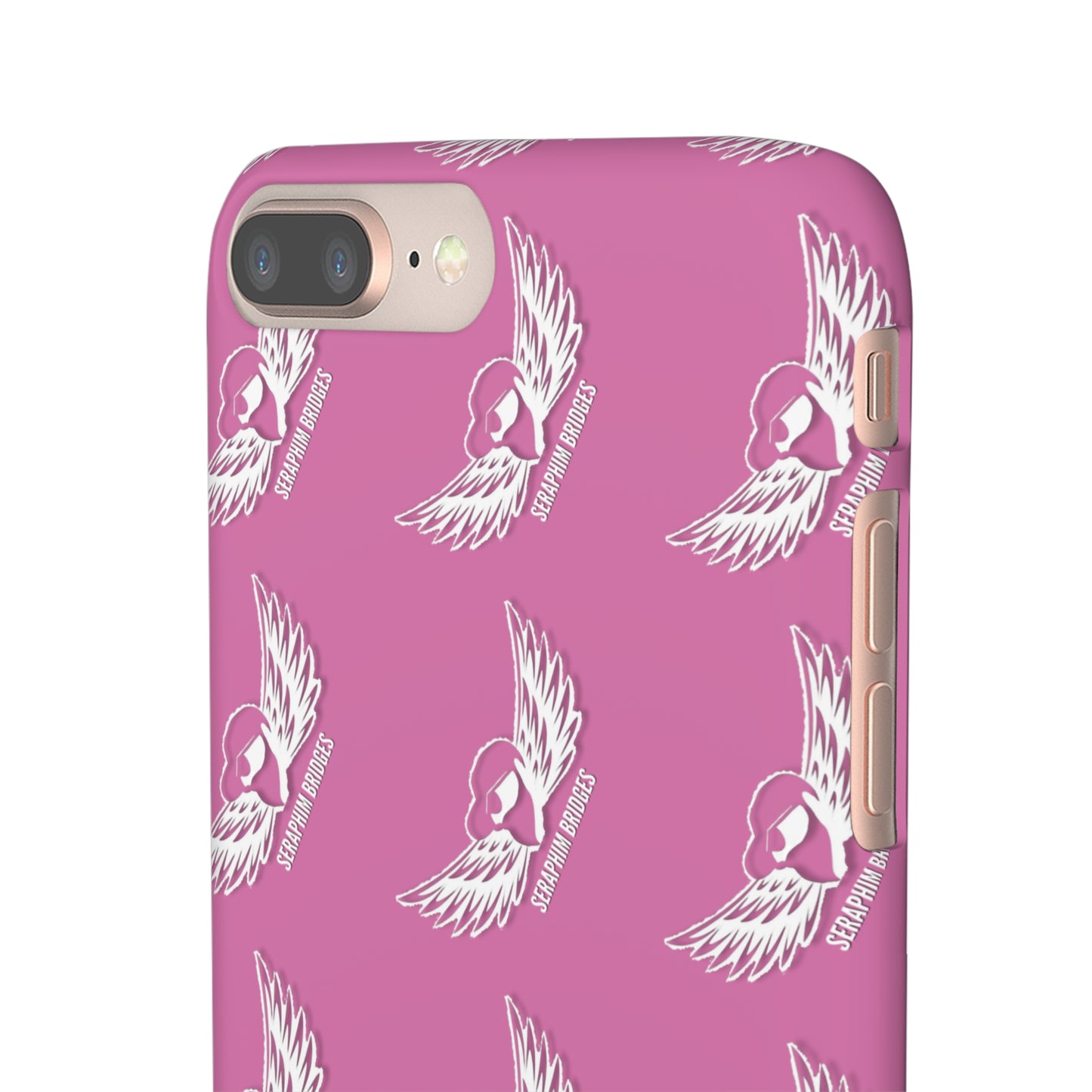 Seraphim Bridges White Snap Cases Pattern Pink