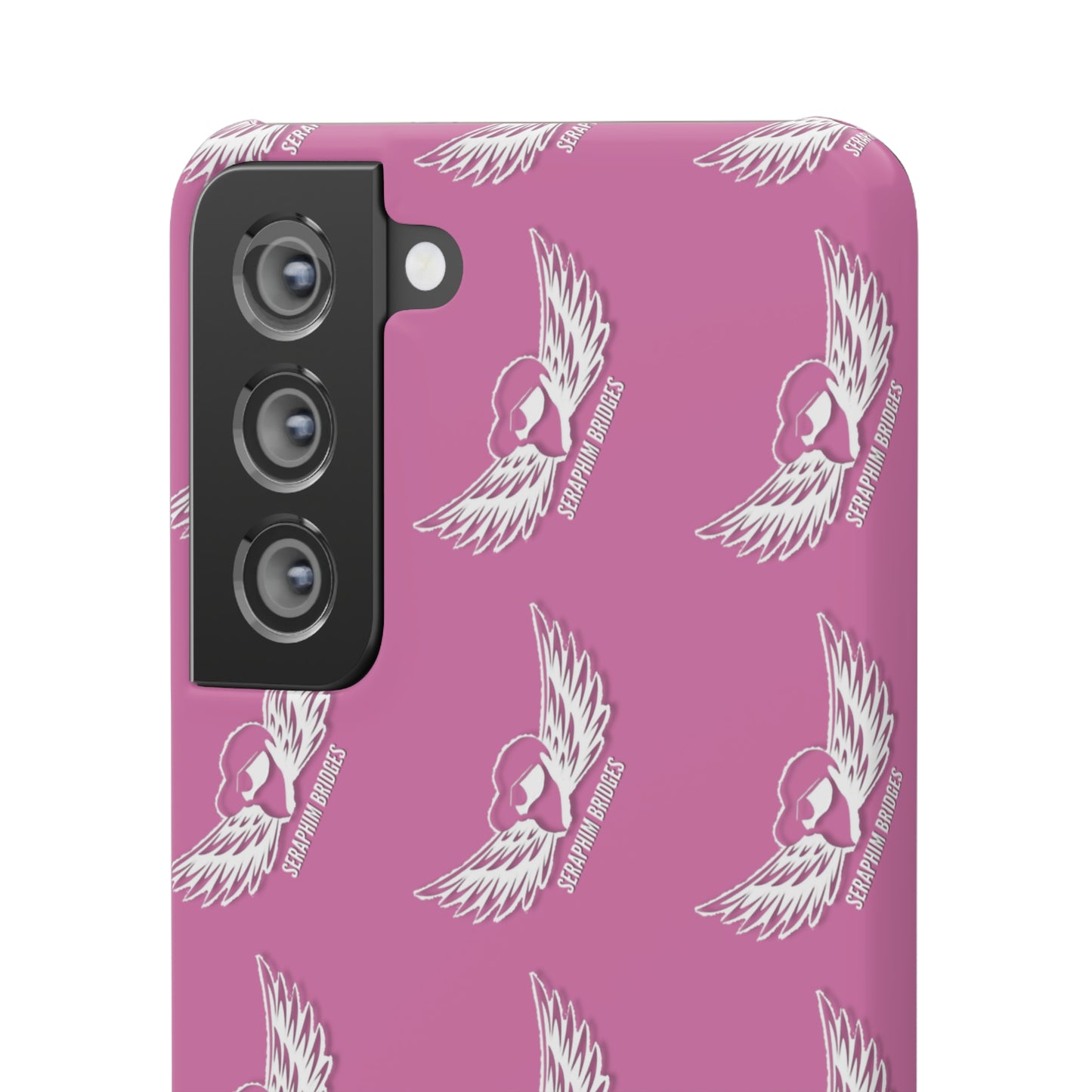 Seraphim Bridges White Snap Cases Pattern Pink