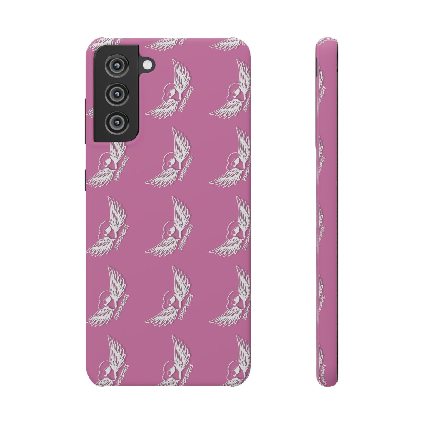 Seraphim Bridges White Snap Cases Pattern Pink