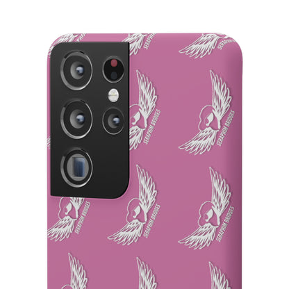 Seraphim Bridges White Snap Cases Pattern Pink