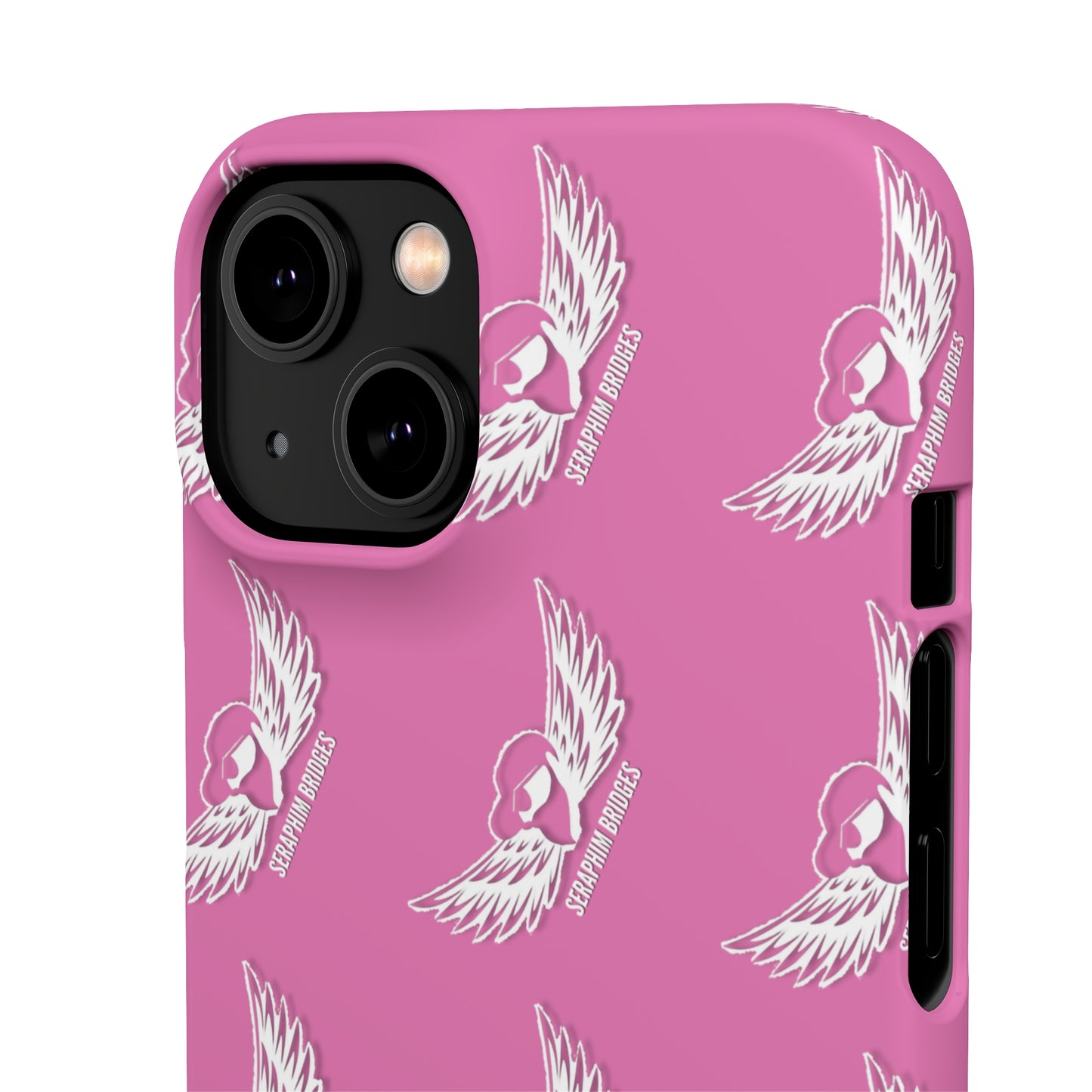 Seraphim Bridges White Snap Cases Pattern Pink