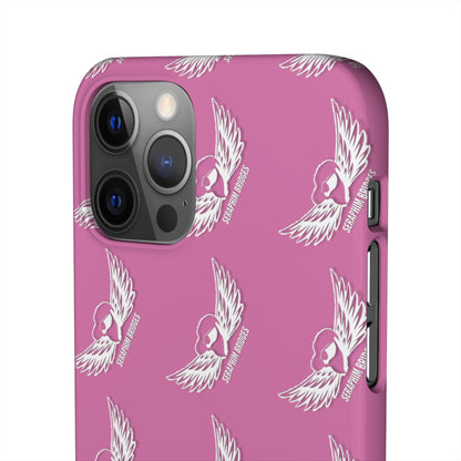 Seraphim Bridges White Snap Cases Pattern Pink