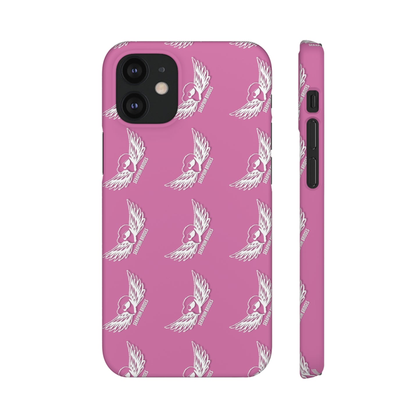 Seraphim Bridges White Snap Cases Pattern Pink