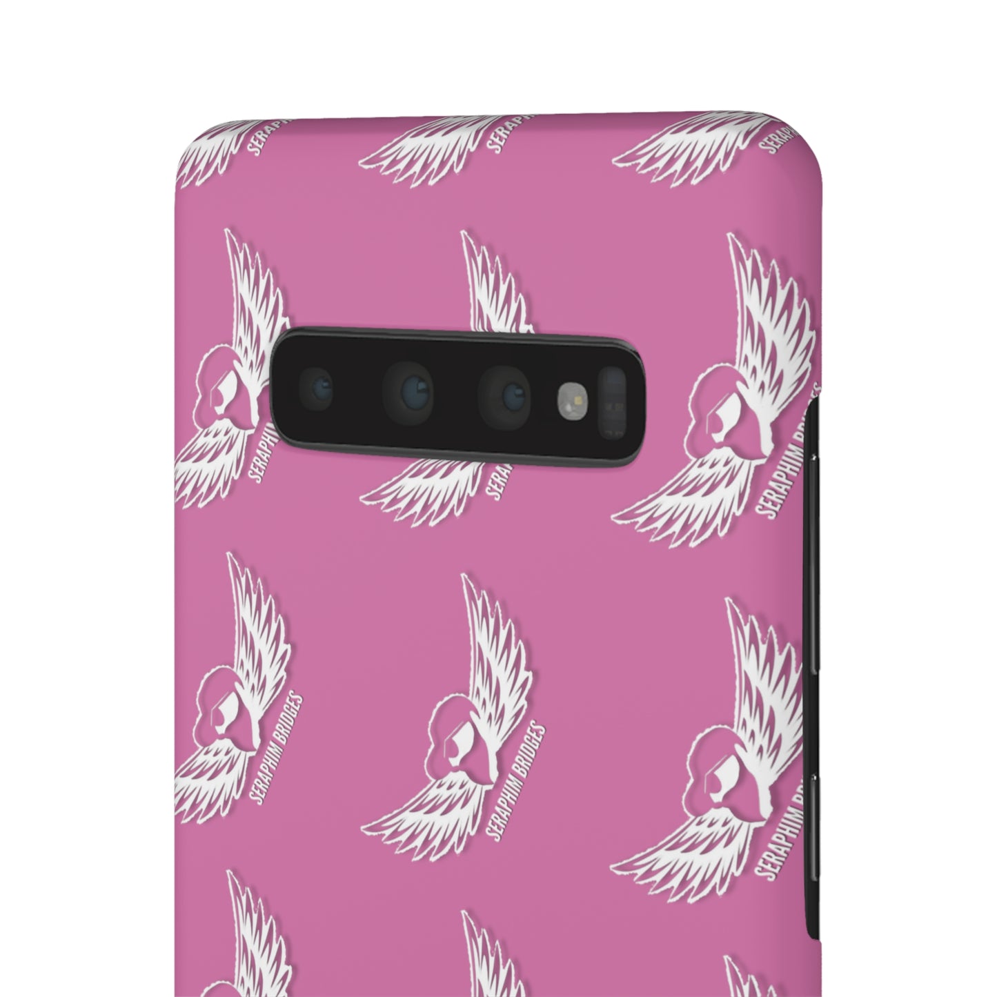 Seraphim Bridges White Snap Cases Pattern Pink