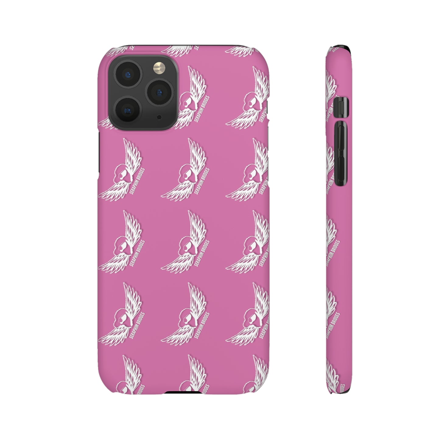 Seraphim Bridges White Snap Cases Pattern Pink