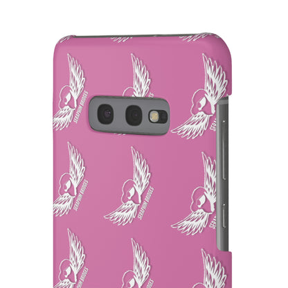 Seraphim Bridges White Snap Cases Pattern Pink