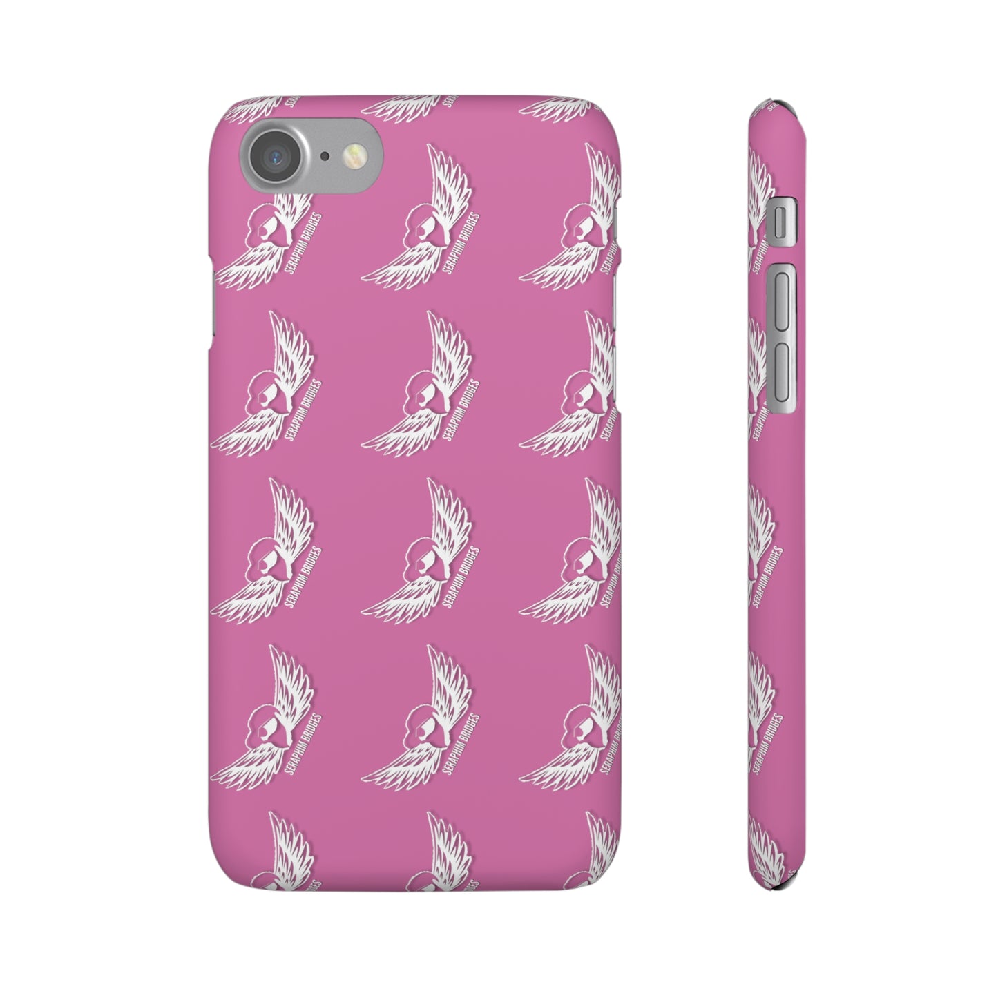 Seraphim Bridges White Snap Cases Pattern Pink