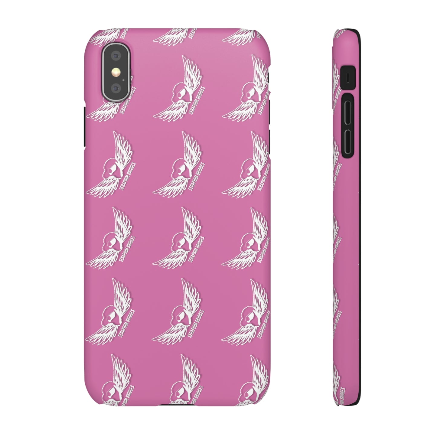 Seraphim Bridges White Snap Cases Pattern Pink