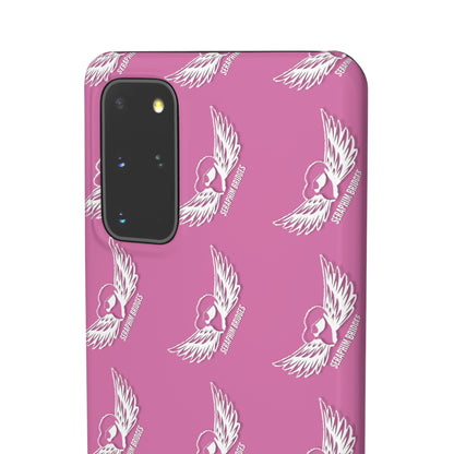 Seraphim Bridges White Snap Cases Pattern Pink