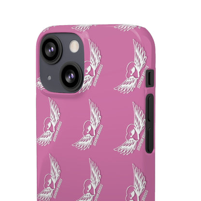 Seraphim Bridges White Snap Cases Pattern Pink