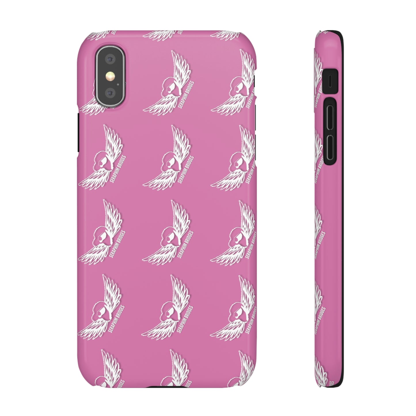 Seraphim Bridges White Snap Cases Pattern Pink