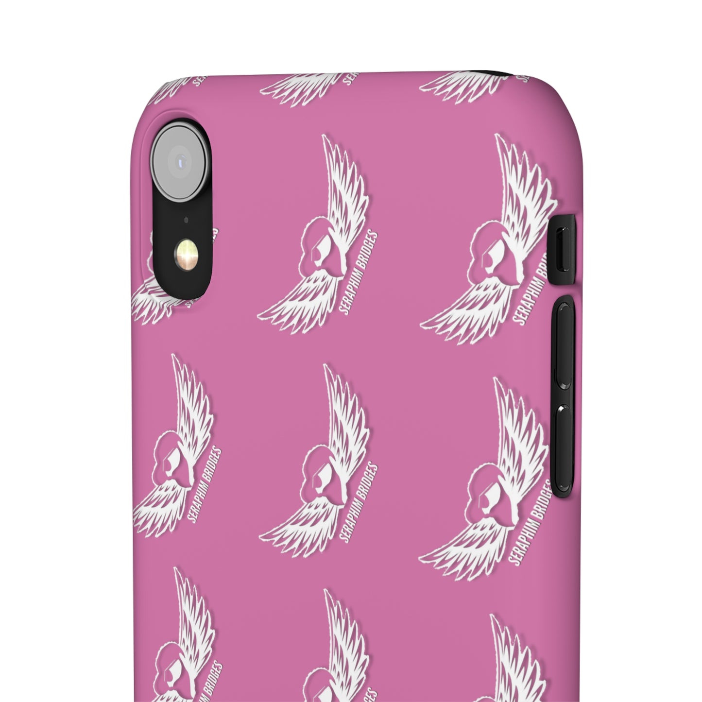 Seraphim Bridges White Snap Cases Pattern Pink