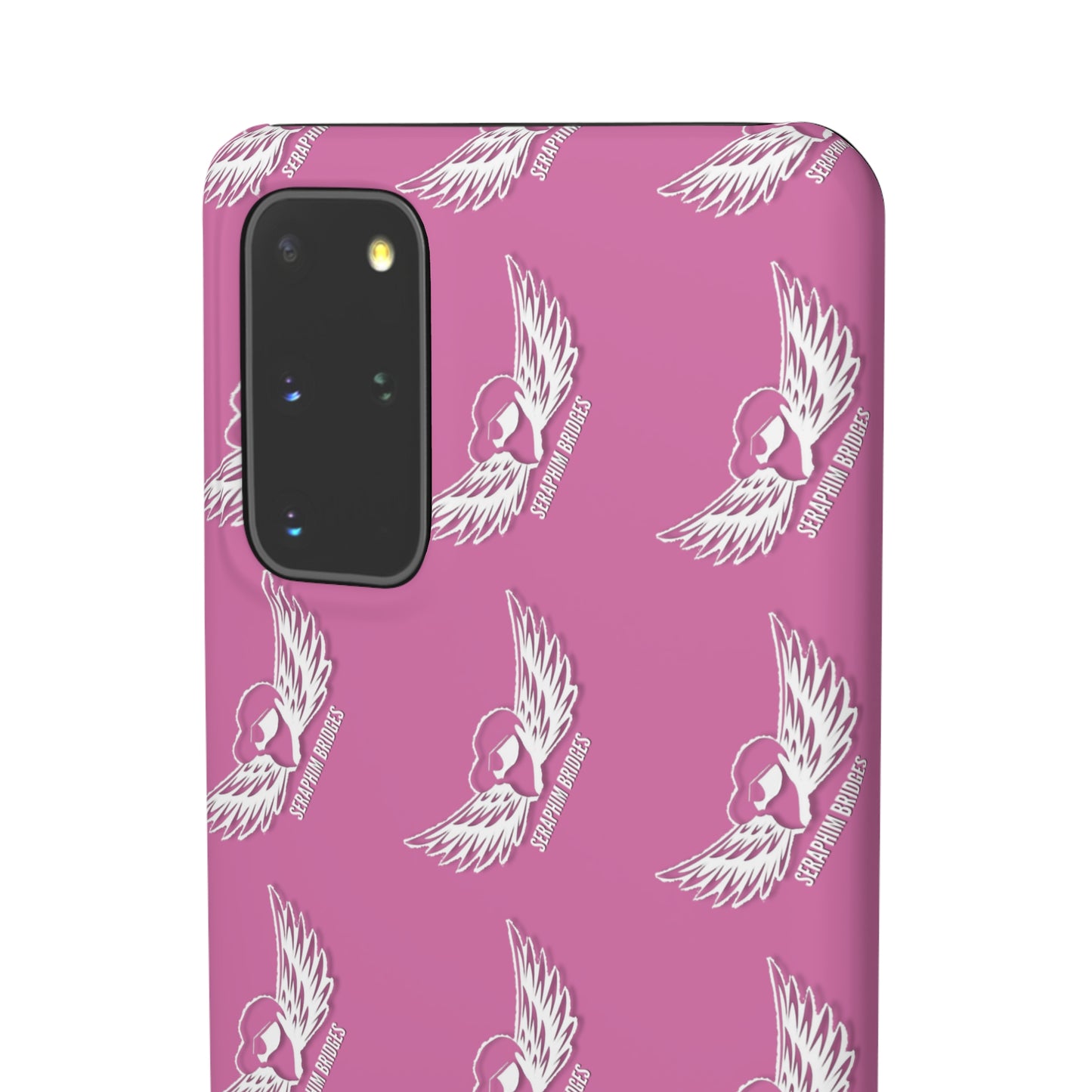 Seraphim Bridges White Snap Cases Pattern Pink