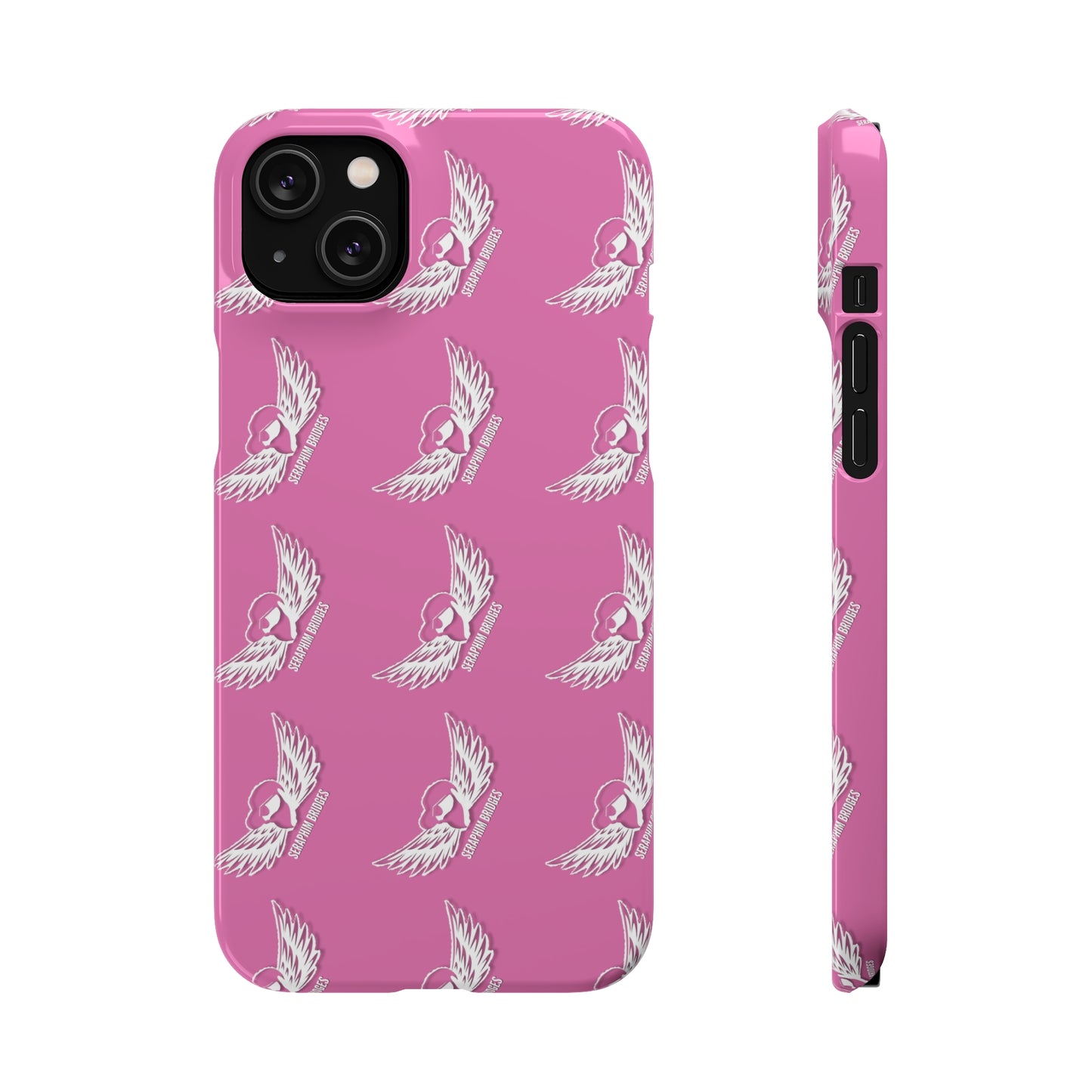 Seraphim Bridges White Snap Cases Pattern Pink