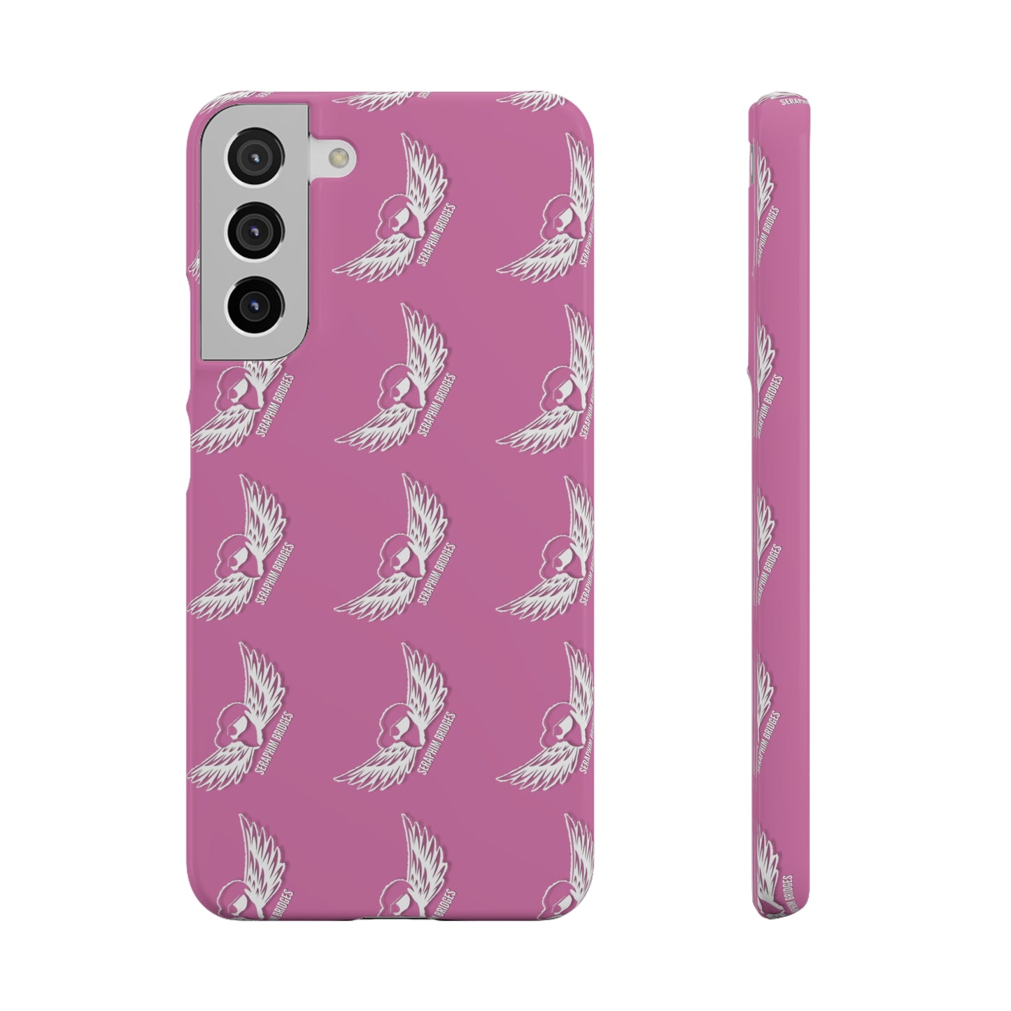 Seraphim Bridges White Snap Cases Pattern Pink