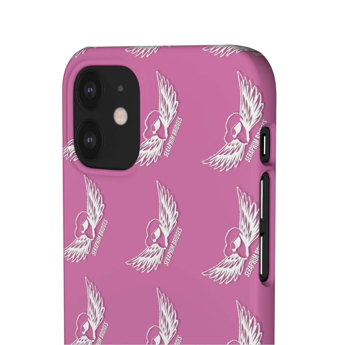 Seraphim Bridges White Snap Cases Pattern Pink