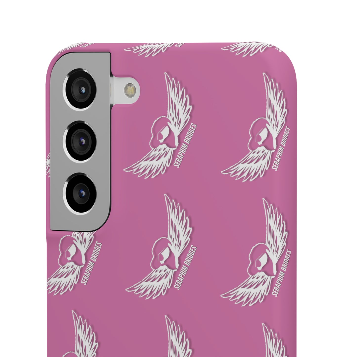 Seraphim Bridges White Snap Cases Pattern Pink