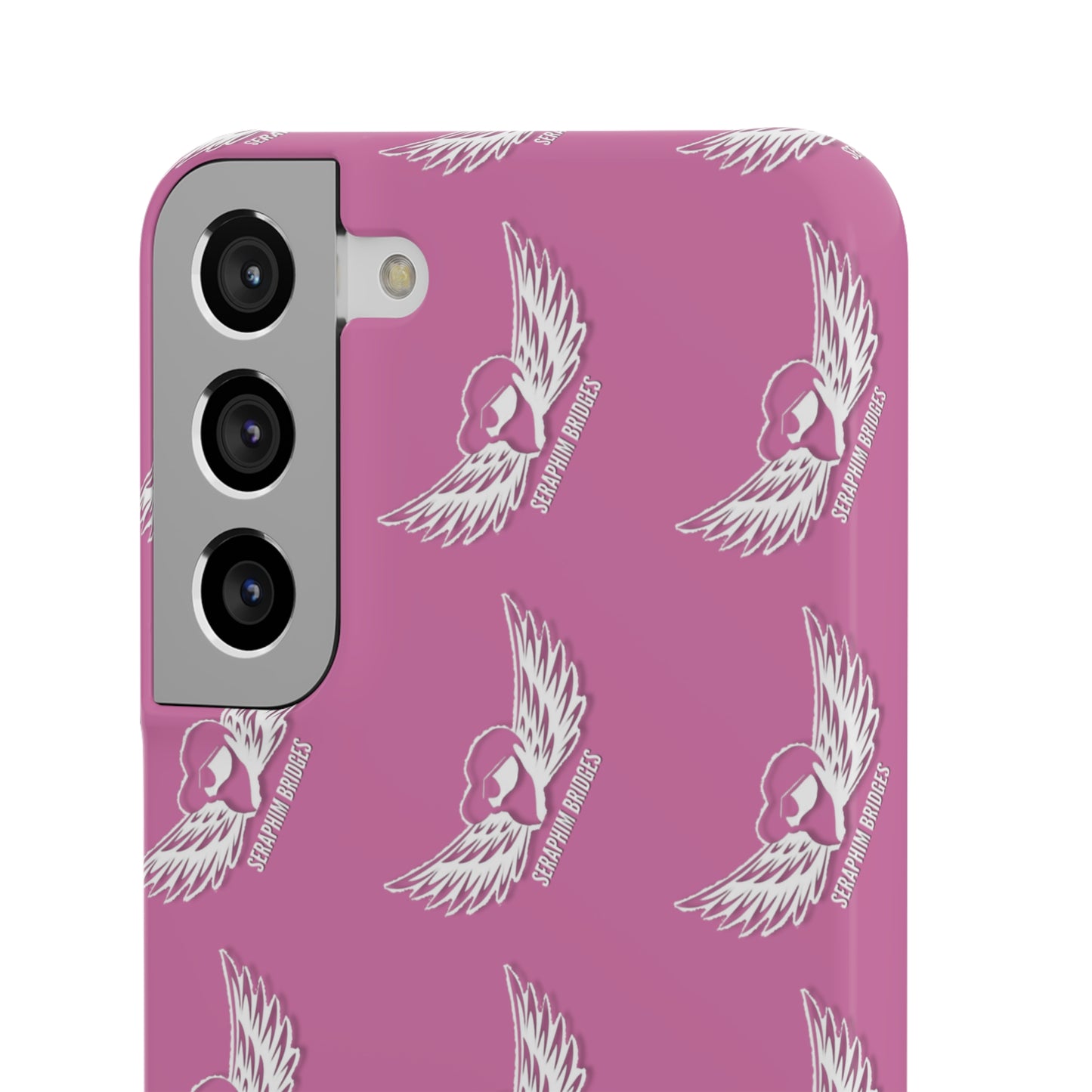 Seraphim Bridges White Snap Cases Pattern Pink