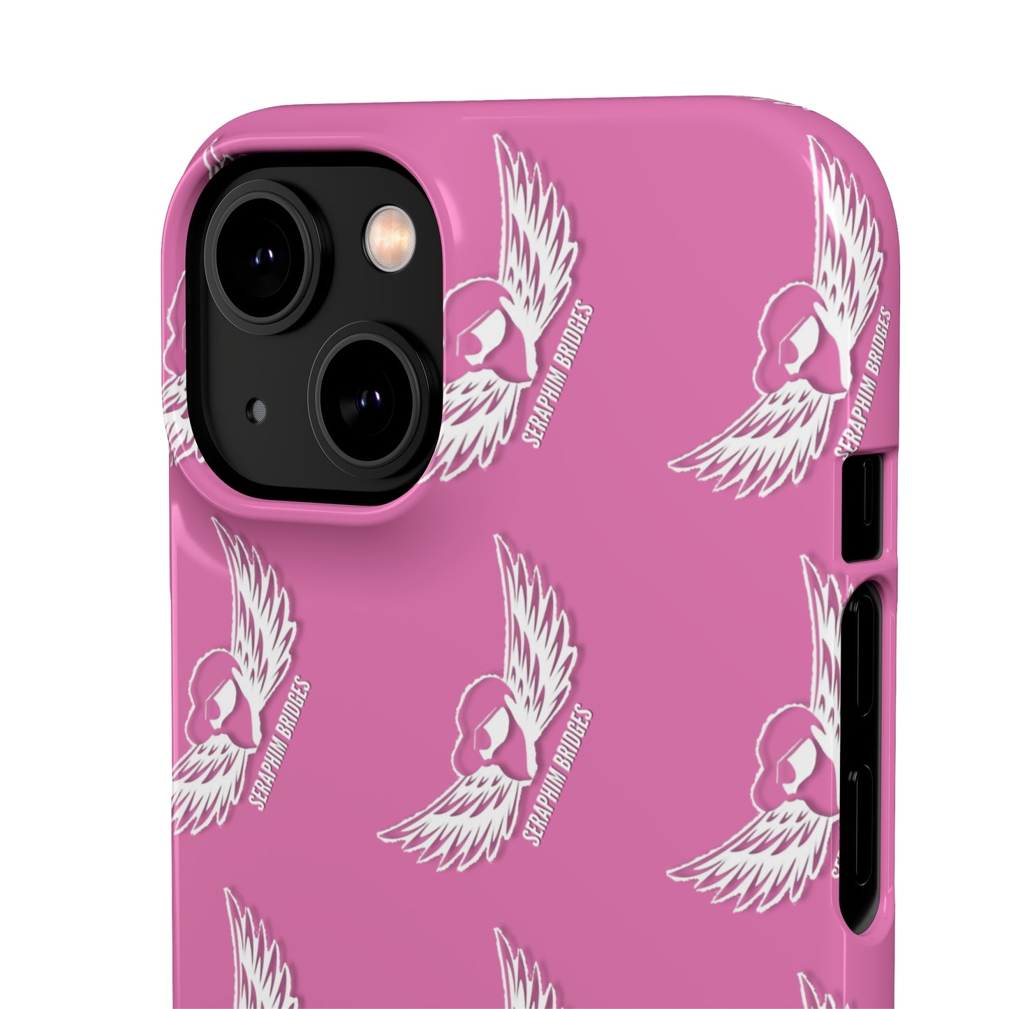 Seraphim Bridges White Snap Cases Pattern Pink