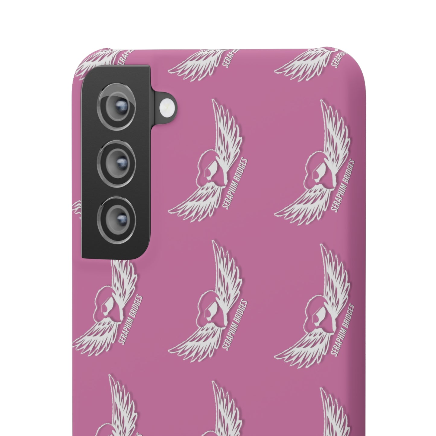 Seraphim Bridges White Snap Cases Pattern Pink