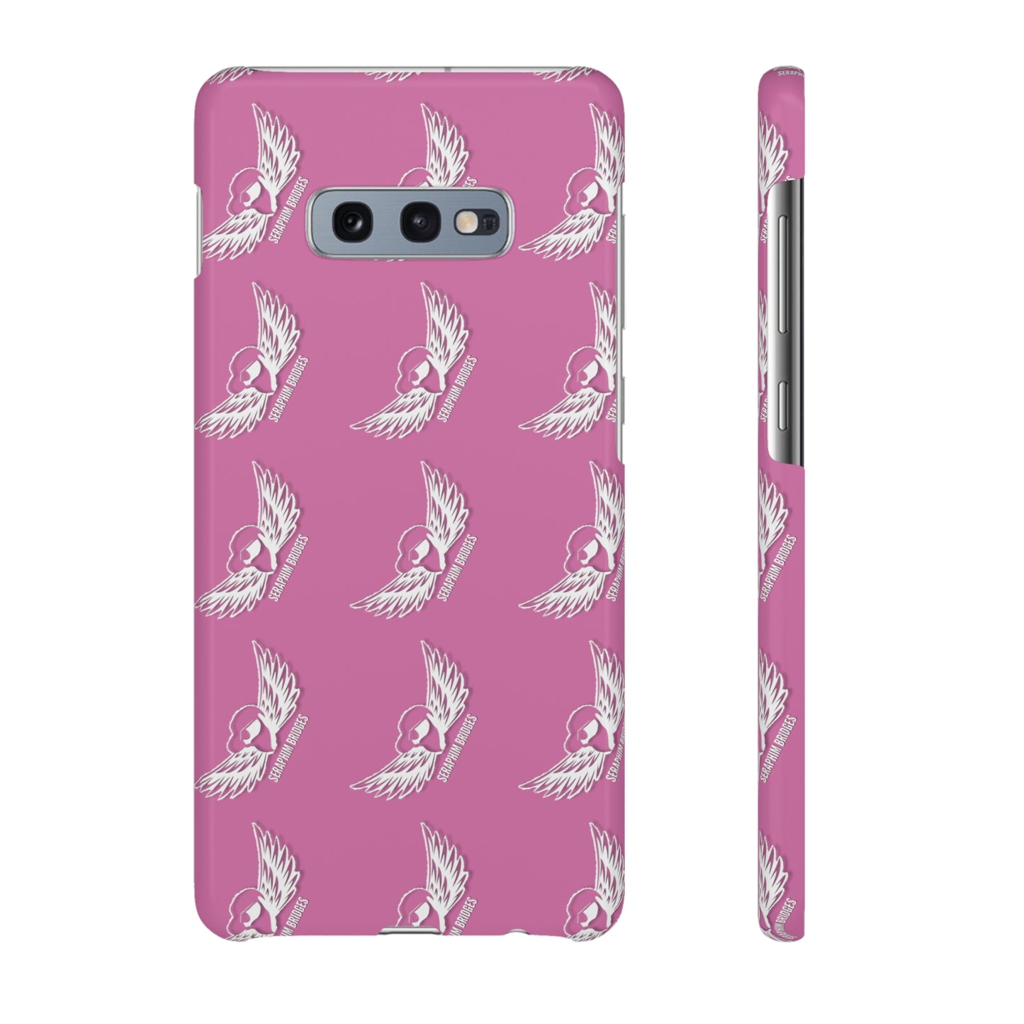 Seraphim Bridges White Snap Cases Pattern Pink