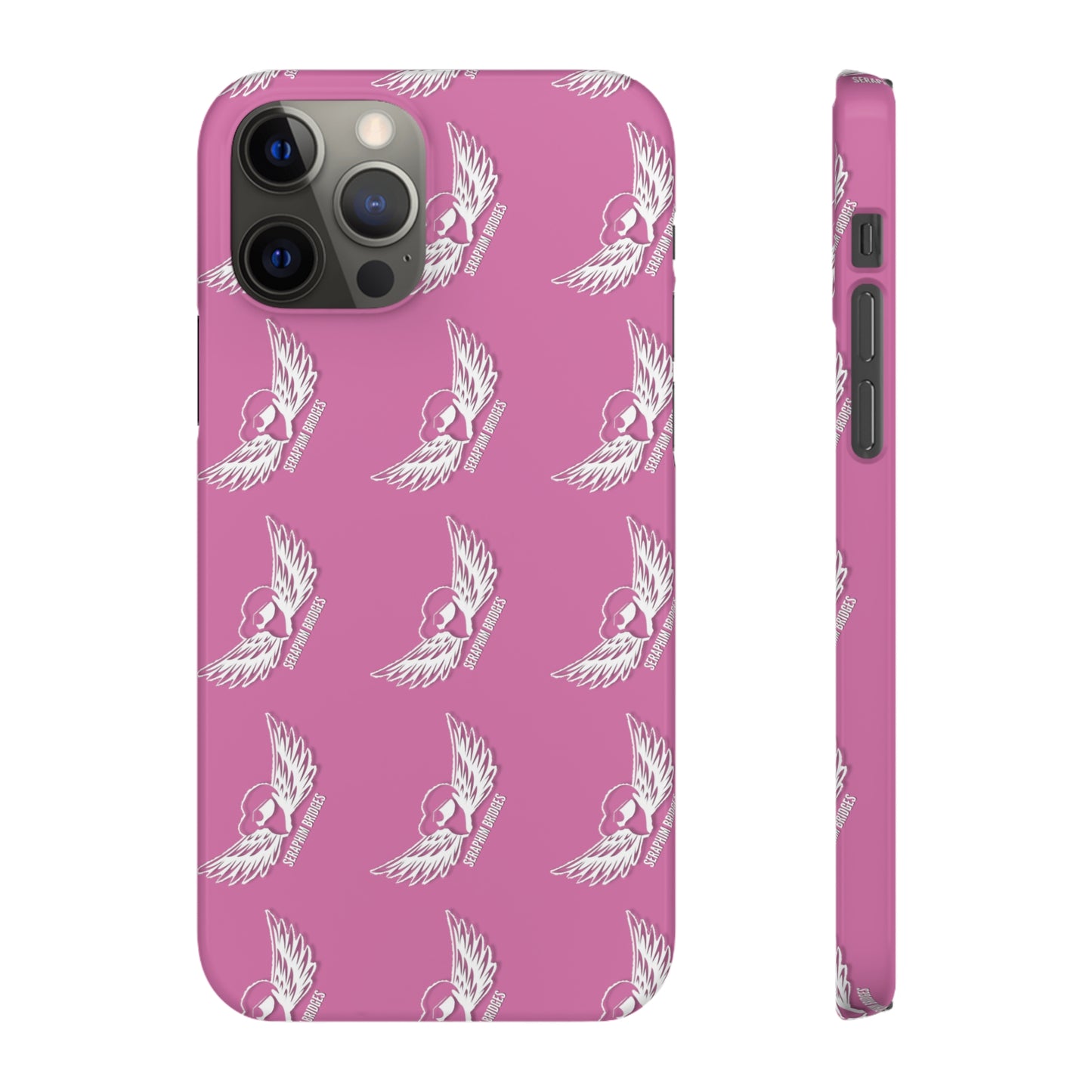 Seraphim Bridges White Snap Cases Pattern Pink