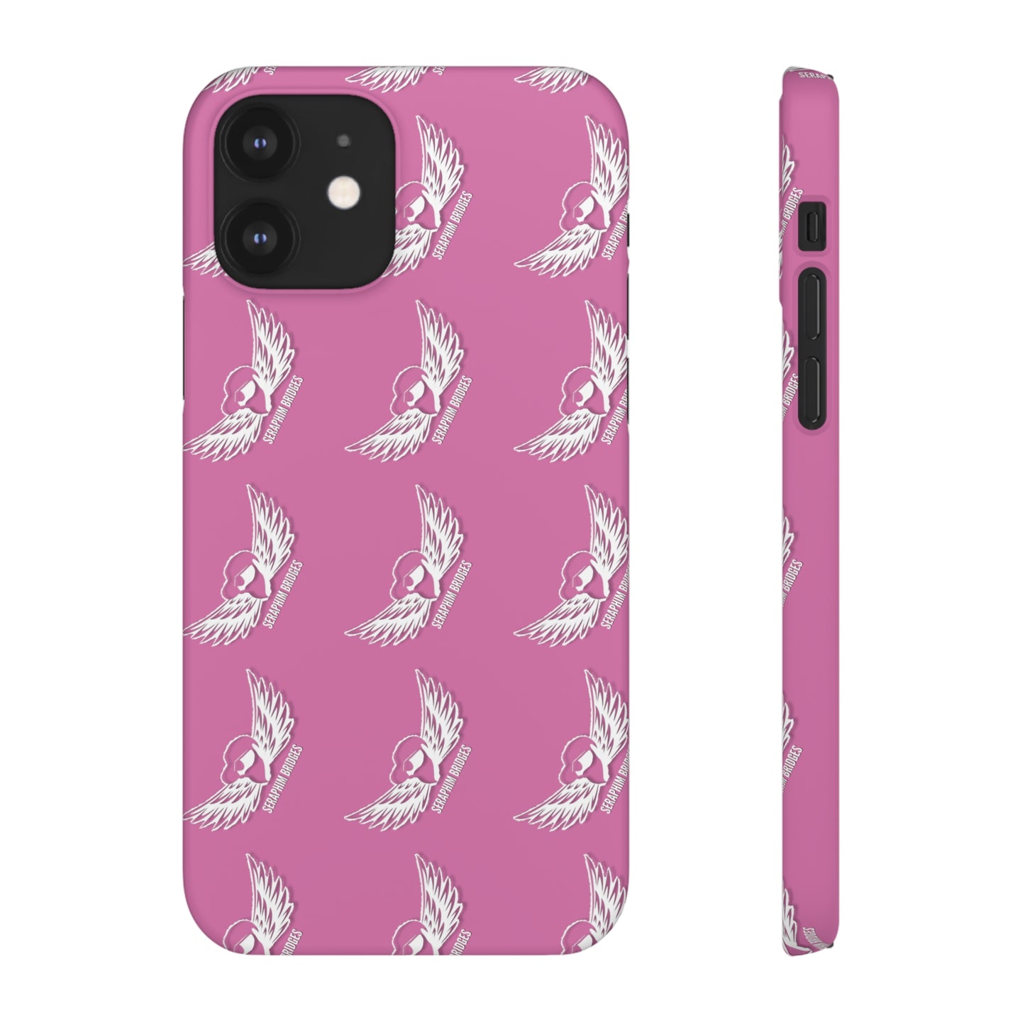 Seraphim Bridges White Snap Cases Pattern Pink