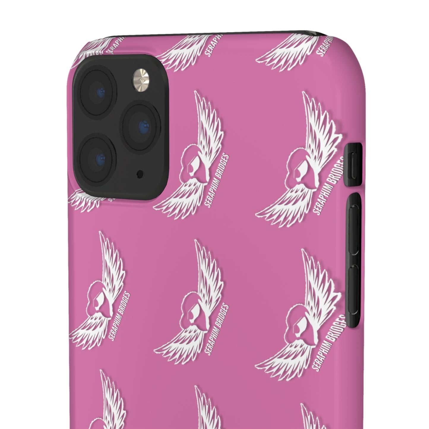 Seraphim Bridges White Snap Cases Pattern Pink