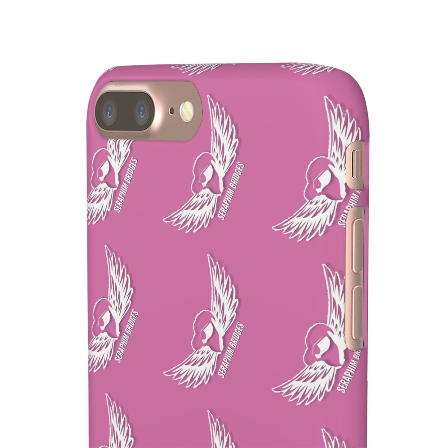 Seraphim Bridges White Snap Cases Pattern Pink