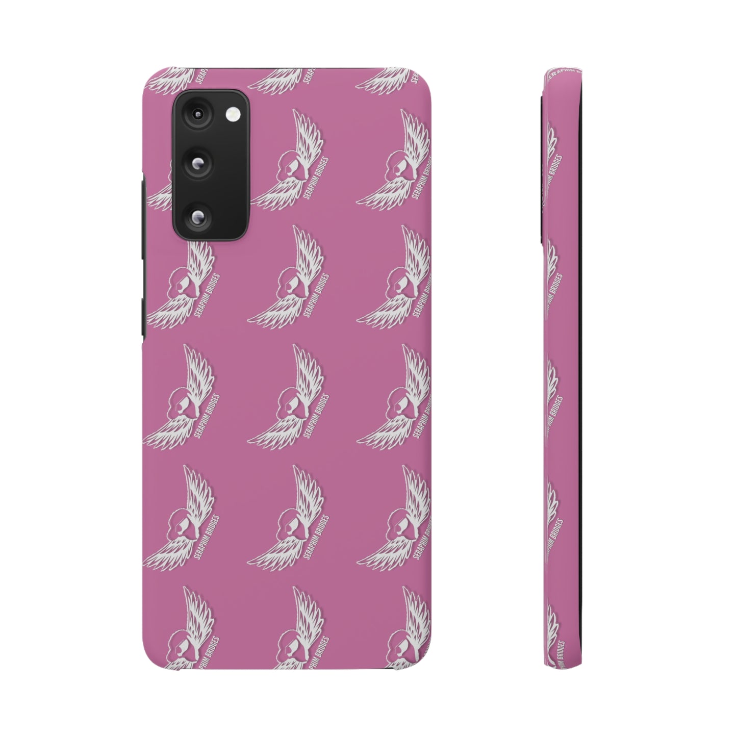 Seraphim Bridges White Snap Cases Pattern Pink