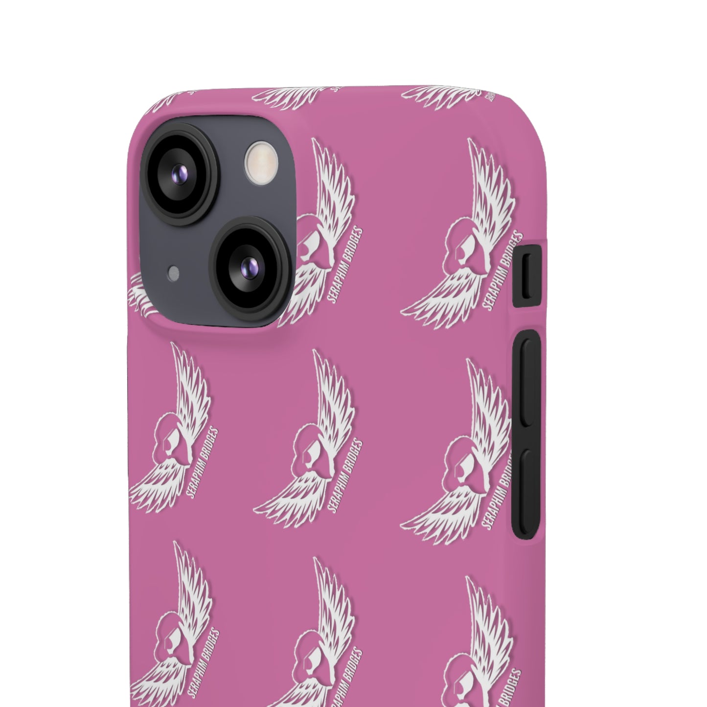 Seraphim Bridges White Snap Cases Pattern Pink